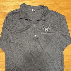 Gray U.S. Air Force Quarter-Zip Pullover